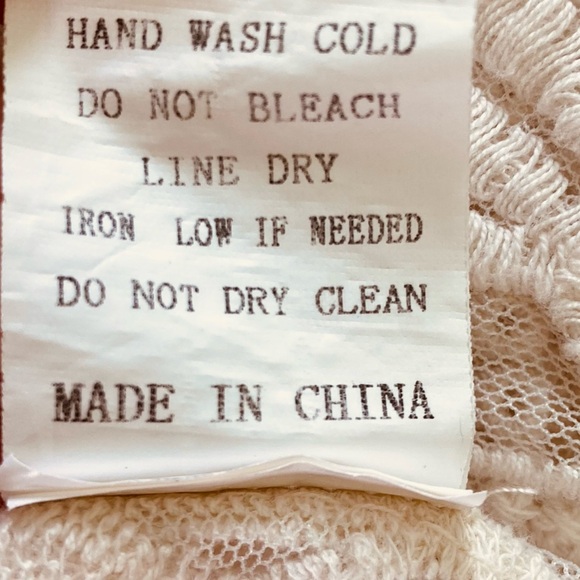 Origami by Vivian Lace Bohemian Long Kimono Duster Coverup Off White (Size F) - Picture 10 of 12